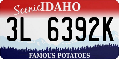 ID license plate 3L6392K