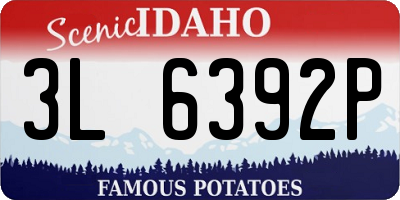 ID license plate 3L6392P