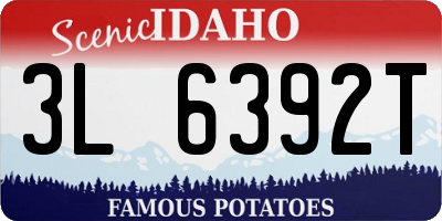 ID license plate 3L6392T