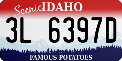 ID license plate 3L6397D
