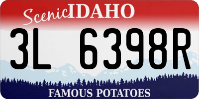 ID license plate 3L6398R