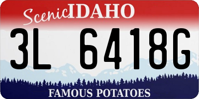 ID license plate 3L6418G