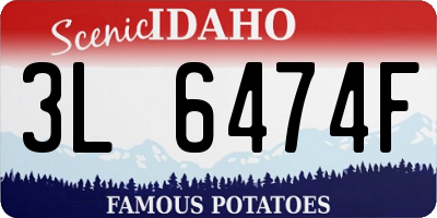 ID license plate 3L6474F
