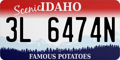 ID license plate 3L6474N