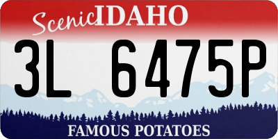 ID license plate 3L6475P