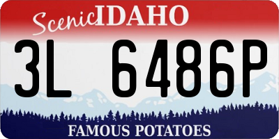 ID license plate 3L6486P