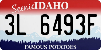 ID license plate 3L6493F
