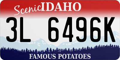 ID license plate 3L6496K