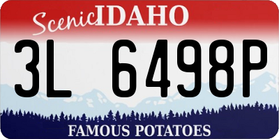 ID license plate 3L6498P