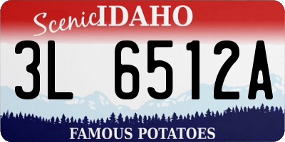 ID license plate 3L6512A