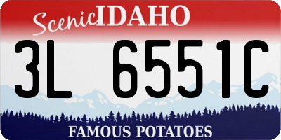 ID license plate 3L6551C