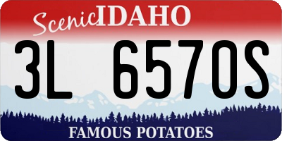 ID license plate 3L6570S