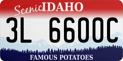 ID license plate 3L6600C