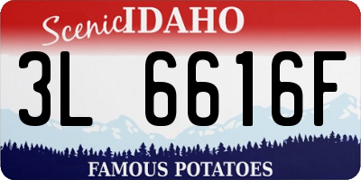 ID license plate 3L6616F