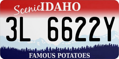 ID license plate 3L6622Y