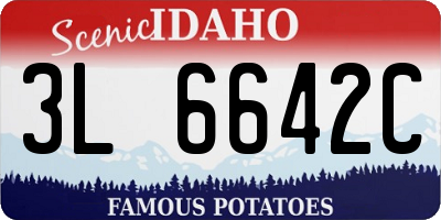 ID license plate 3L6642C