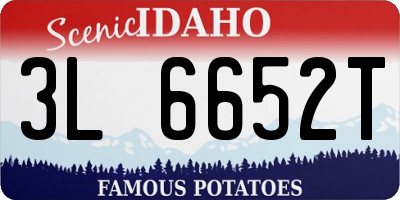 ID license plate 3L6652T