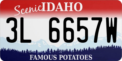 ID license plate 3L6657W