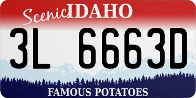 ID license plate 3L6663D