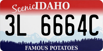 ID license plate 3L6664C
