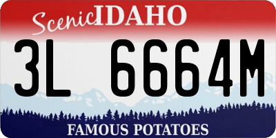 ID license plate 3L6664M