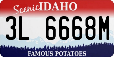 ID license plate 3L6668M