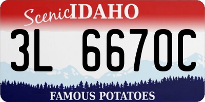 ID license plate 3L6670C