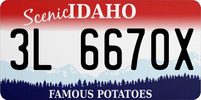 ID license plate 3L6670X