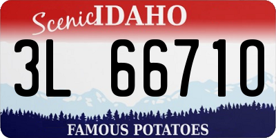 ID license plate 3L6671O
