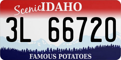 ID license plate 3L6672O