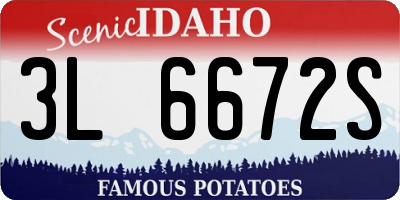 ID license plate 3L6672S