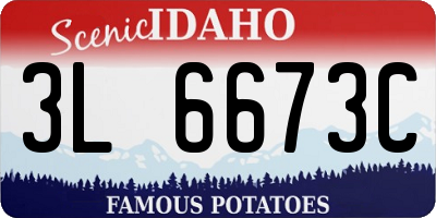 ID license plate 3L6673C