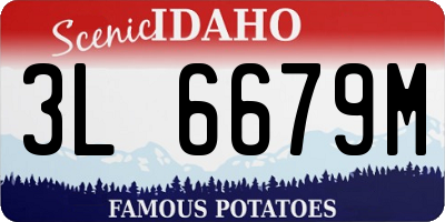 ID license plate 3L6679M