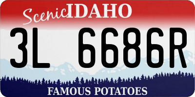 ID license plate 3L6686R