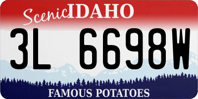 ID license plate 3L6698W
