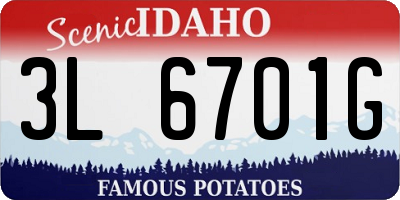 ID license plate 3L6701G