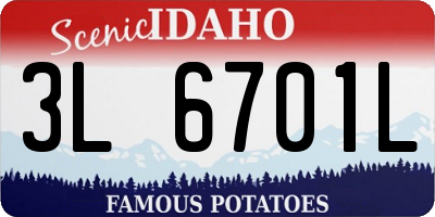 ID license plate 3L6701L