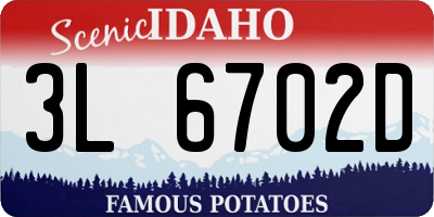 ID license plate 3L6702D