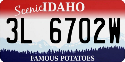 ID license plate 3L6702W