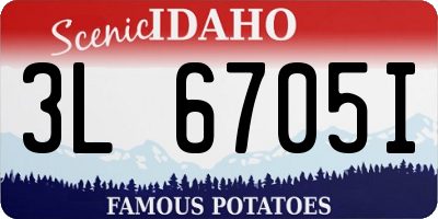 ID license plate 3L6705I