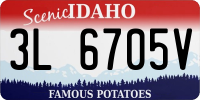 ID license plate 3L6705V