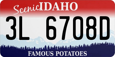 ID license plate 3L6708D