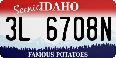 ID license plate 3L6708N
