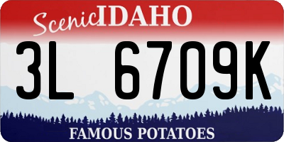 ID license plate 3L6709K