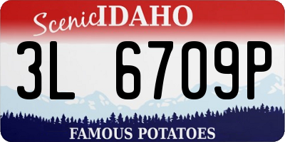 ID license plate 3L6709P