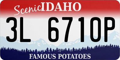 ID license plate 3L6710P