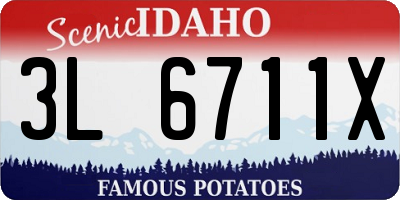 ID license plate 3L6711X