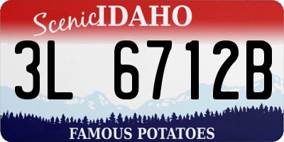 ID license plate 3L6712B
