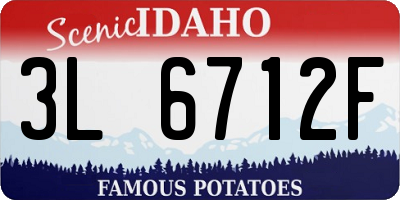 ID license plate 3L6712F