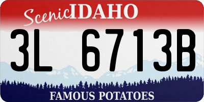 ID license plate 3L6713B